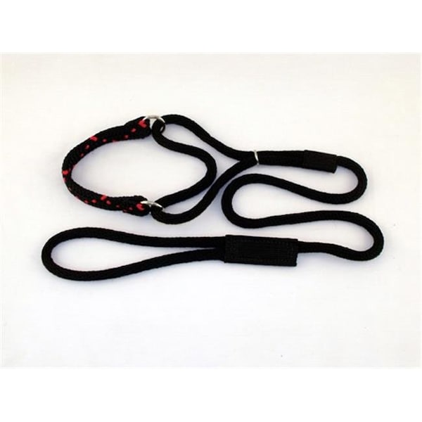 Soft Lines Soft Lines PML06BLACK-RED Martingale Dog Leash 6 Ft. Large; Black and Red PML06BLACK/RED - main